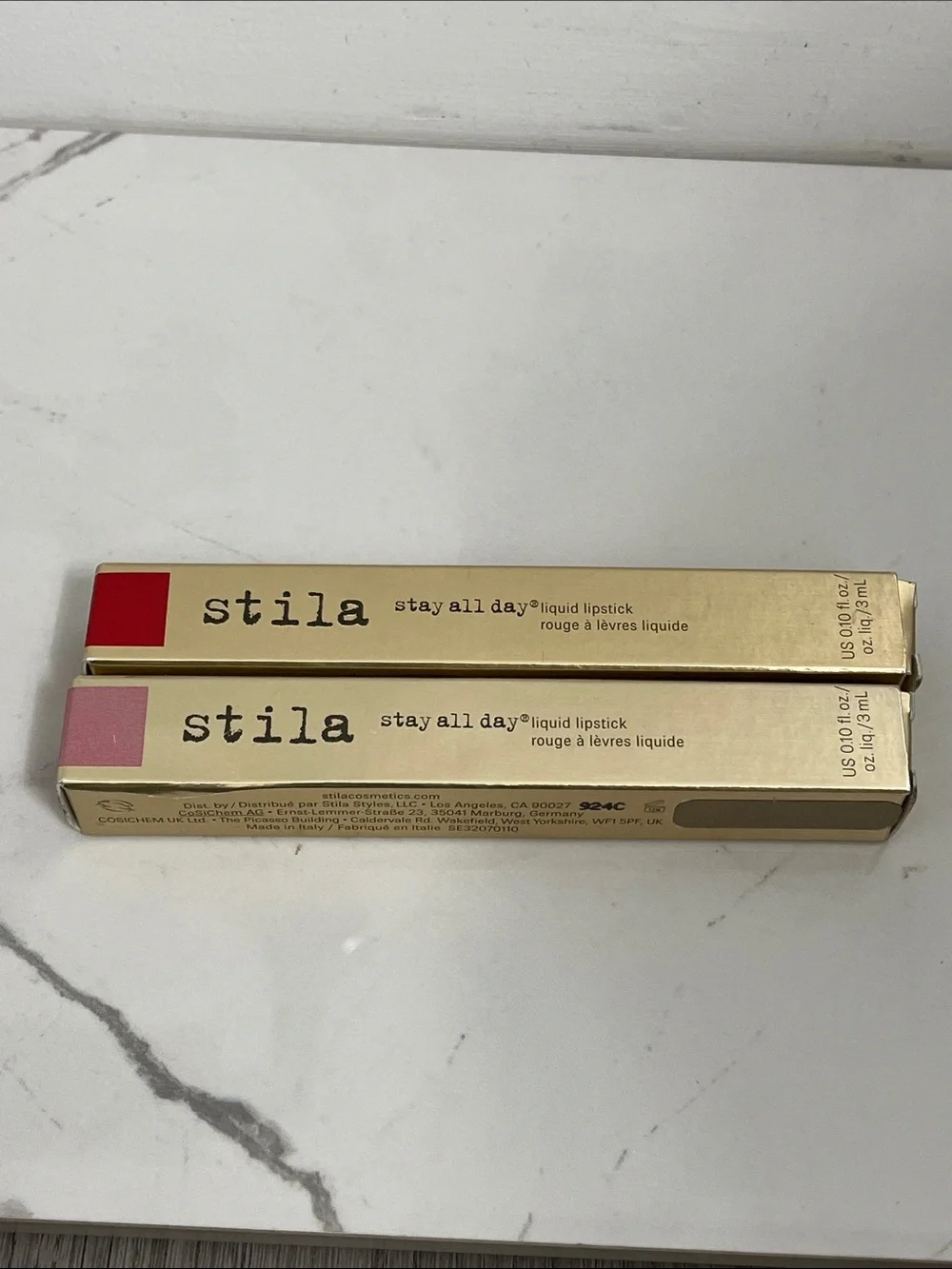Stila stay all day liquid lipstick lot Beso and petal